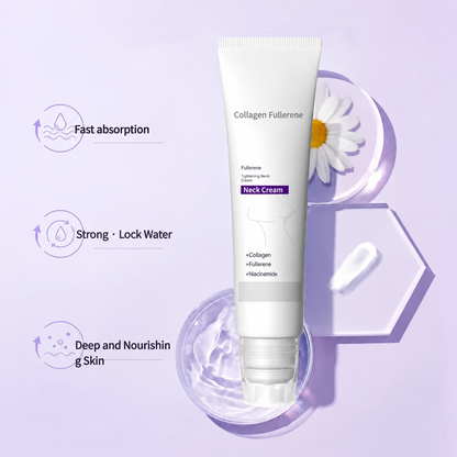 Roller Massage Neck Cream 🧴 Collagen & Hyaluronic Acid | Firms Neck, Reduces Wrinkles & Double Chin✨