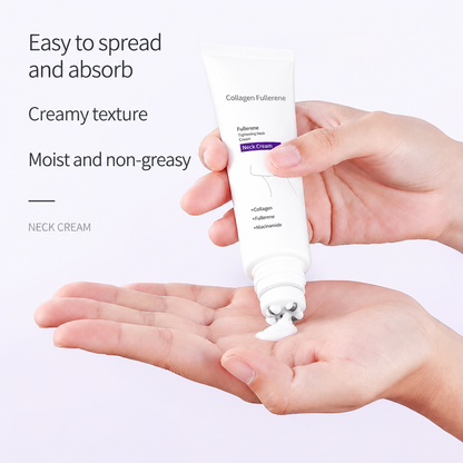 Roller Massage Neck Cream 🧴 Collagen & Hyaluronic Acid | Firms Neck, Reduces Wrinkles & Double Chin✨